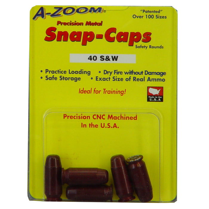 A-zoom Pistol Snap Caps, Azoom 15114      Snap Caps 40 S&w              5pk