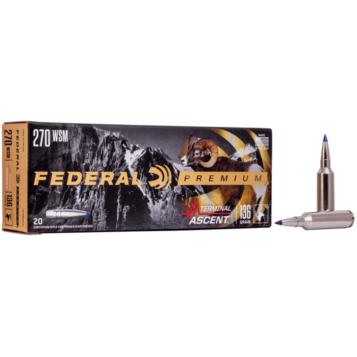 Federal Premium, Fed P270wsmta1     270wsm  136 Term Ascent  20/10