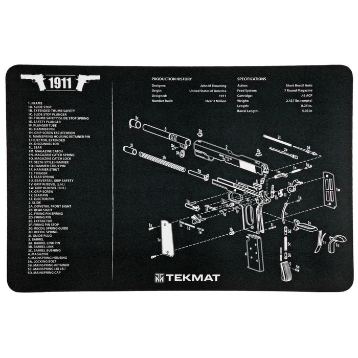 Beck Tek, Llc (tekmat) Original Cleaning Mat, Tekmat Tekr171911       1911 Gun Mat