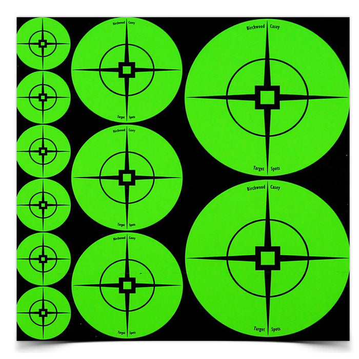 Birchwood Casey Target Spots, Bir 33938 Target Spots Grn Asst 60-1"/30-2"/20-3"