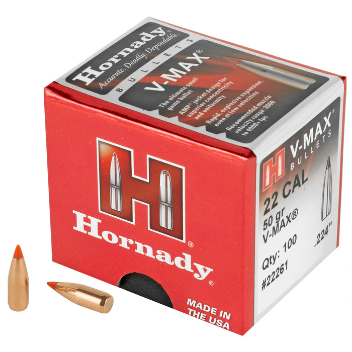 Hornady V-max, Horn 22261  Bull .224  50 Vmax              100/40
