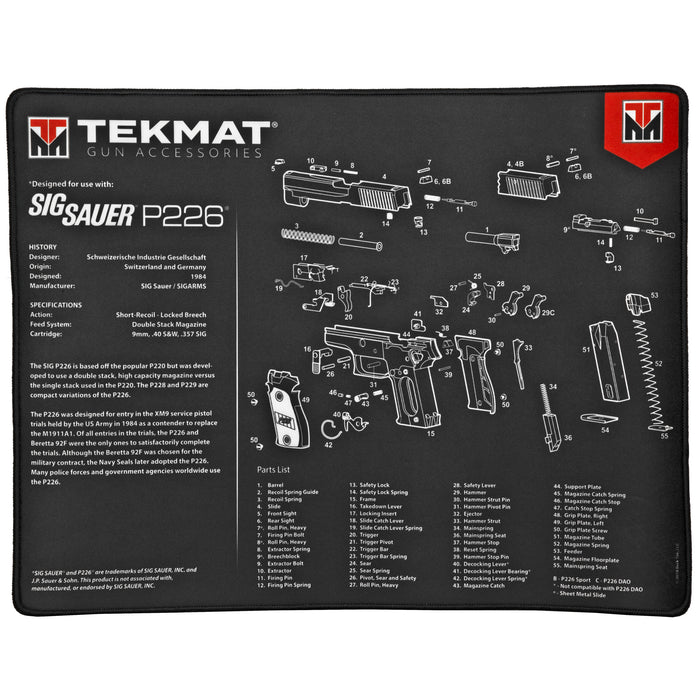 Beck Tek, Llc (tekmat) Ultra Premium Cleaning Mat, Tekmat Tekr20sigp226    Ultra 20 Sig P226