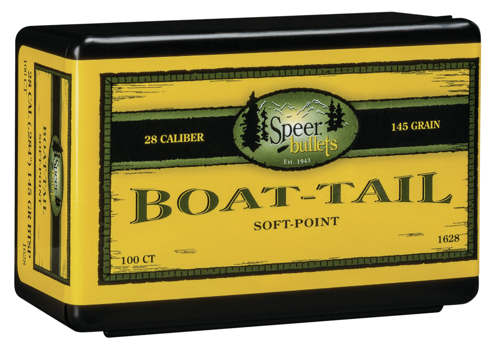 Speer Ammo Boat-tail, Speer 1628      Bull .284 145 Sptzr Bt        100