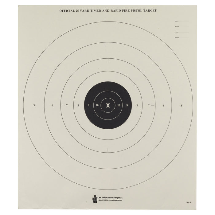 Action Target Inc B-8, Action B-8-100   Bullseye Paper Targets     100 Bx