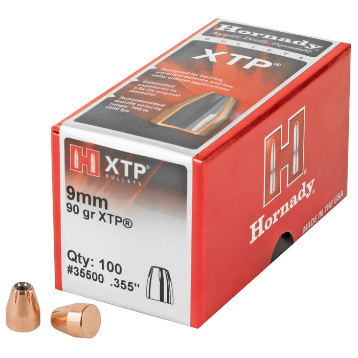 Hornady Xtp, Horn 35500  Bull 9mm   90 Hpxtp             100/25