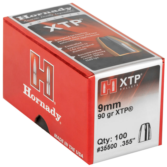 Hornady Xtp, Horn 35500  Bull 9mm   90 Hpxtp             100/25