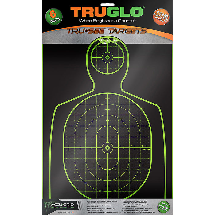 Truglo Tru-see, Tru Tg-13a6      Tru-see Target Handgn  6pk