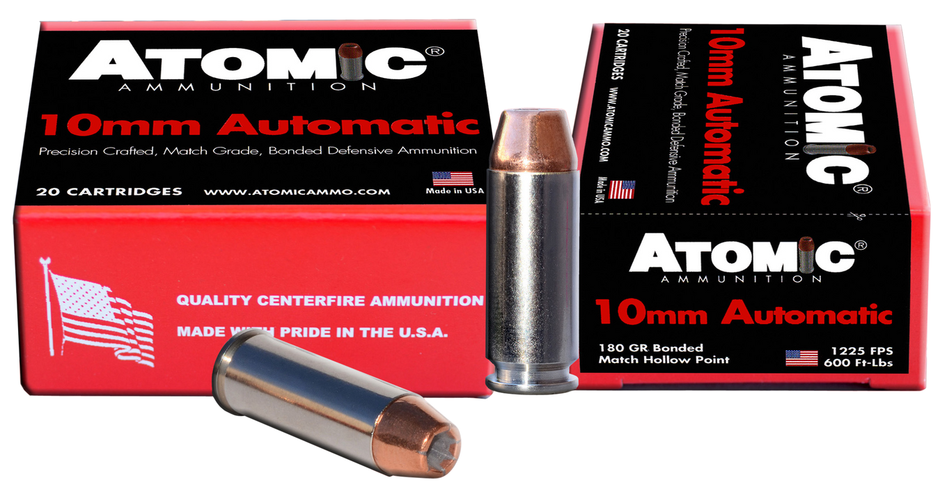 Atomic Pistol, Atomic 00457 10mm        180 Match Hp        20/10