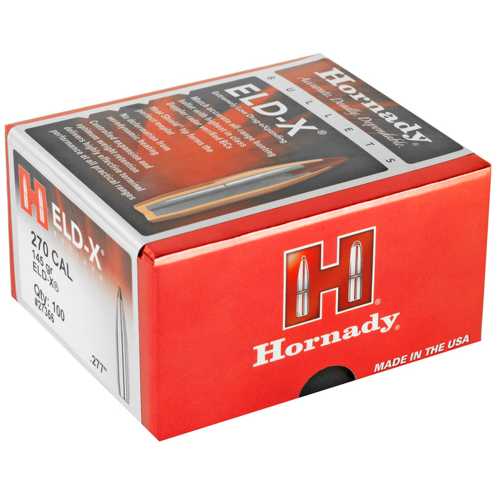 Hornady Eld-x, Horn 27356  Bull .277 145 Eldx              100/15