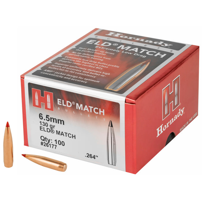 Hornady Eld Match, Horn 26177  Bull .264 130 Eld-m             100/15