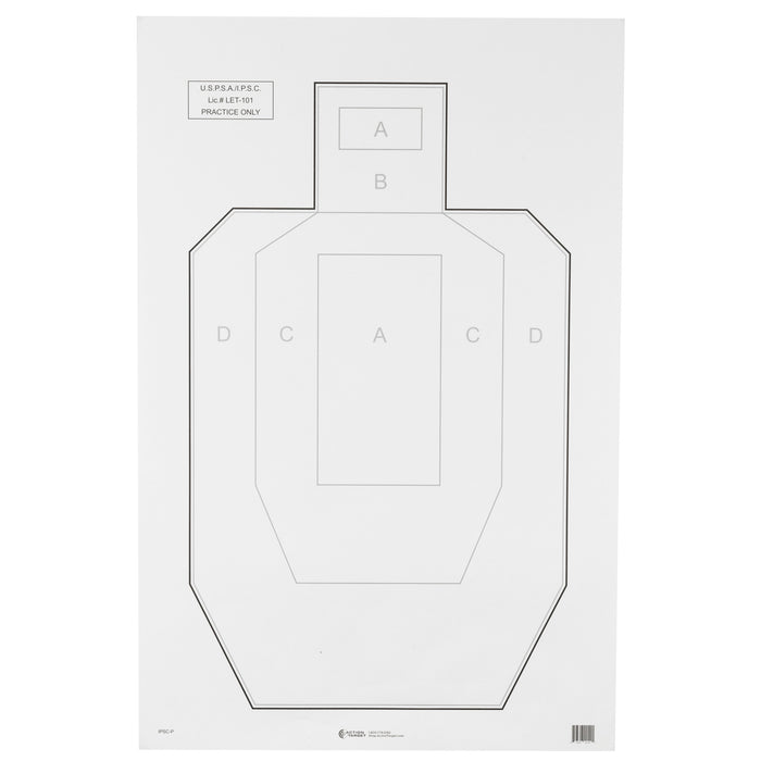 Action Target Inc Military, Action Ipsc-p-100 Paper Targets             100 Bx