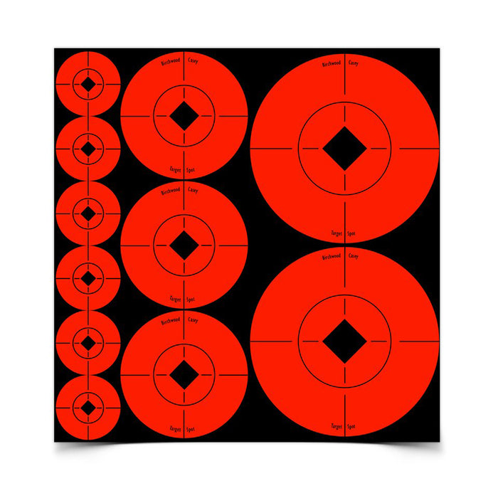 Birchwood Casey Target Spots, Bir 33928 Target Spots Org Asst 60-1"/30-2"/20-3"