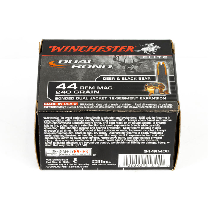 Winchester Ammo Dual Bond, Win S44rmdb   44 Mg    240 Db        20/10