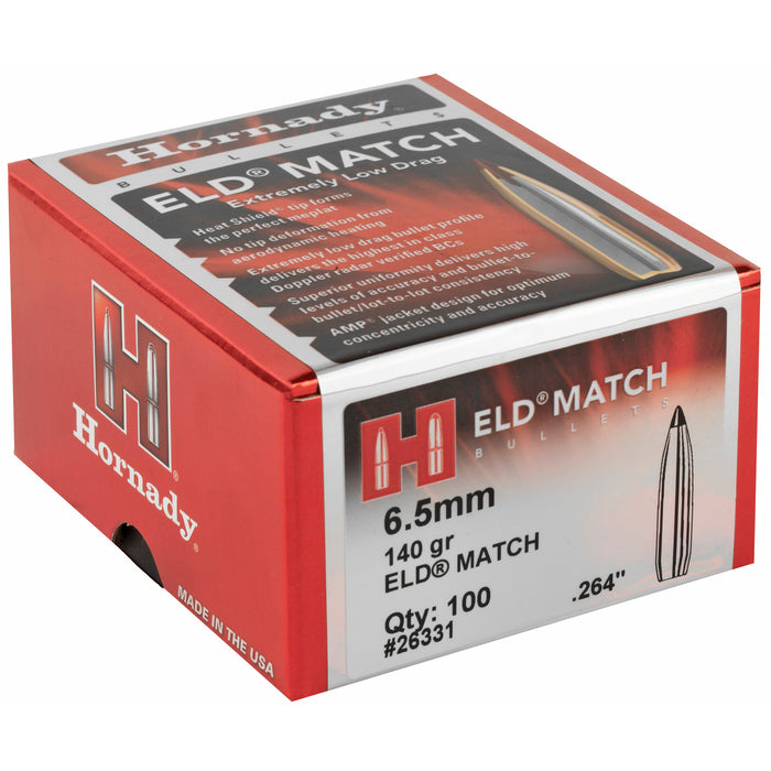 Hornady Eld Match, Horn 26331  Bull 6.5mm 140 Eld-m            100/15