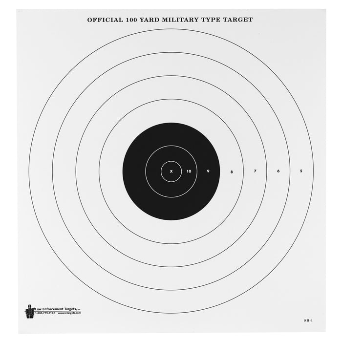 Action Target Inc Sr-1, Action Sr-1-100  100yd Mltry Bullseye Trgt  100 Bx