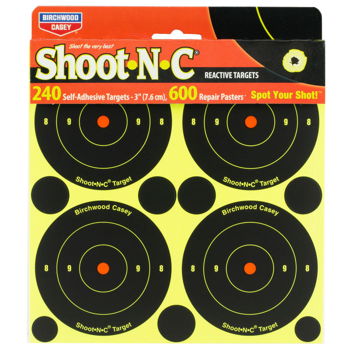 Birchwood Casey Shoot-n-c, Bir 34375 Shoot-n-c 3"  Bullseye             240pk