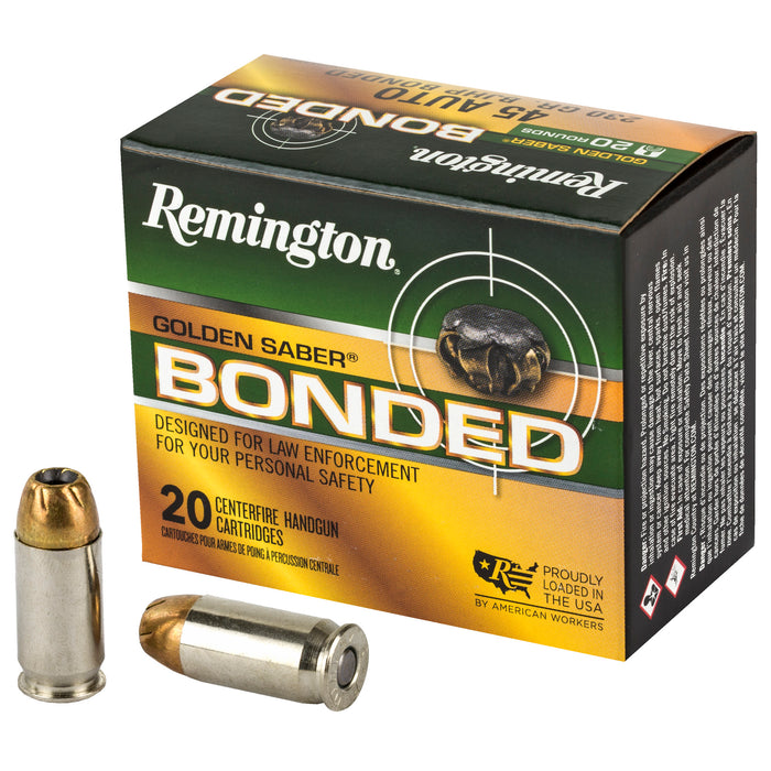 Remington Ammunition Golden Saber, Rem 29327 Gsb45apbb Gld Saber  45a 230 Bjhp 20/25