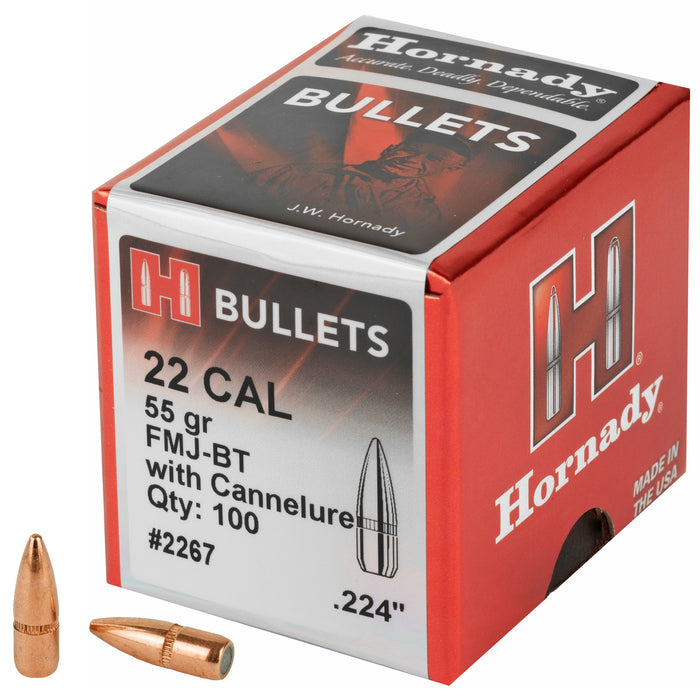 Hornady Traditional, Horn 2267   Bull .224  55 Fmjbt             100/40