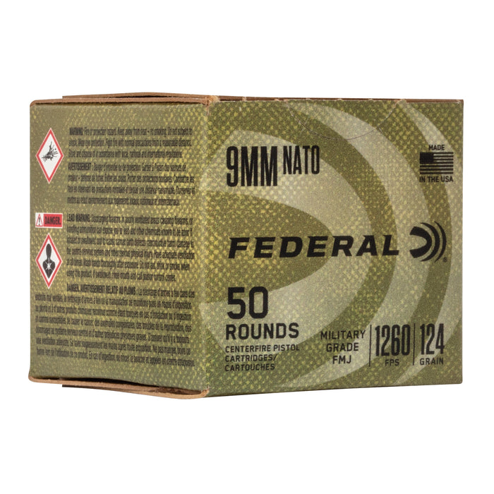 Federal , Fed C9n882       9mmlg     124 Mltry Fmj    50/10