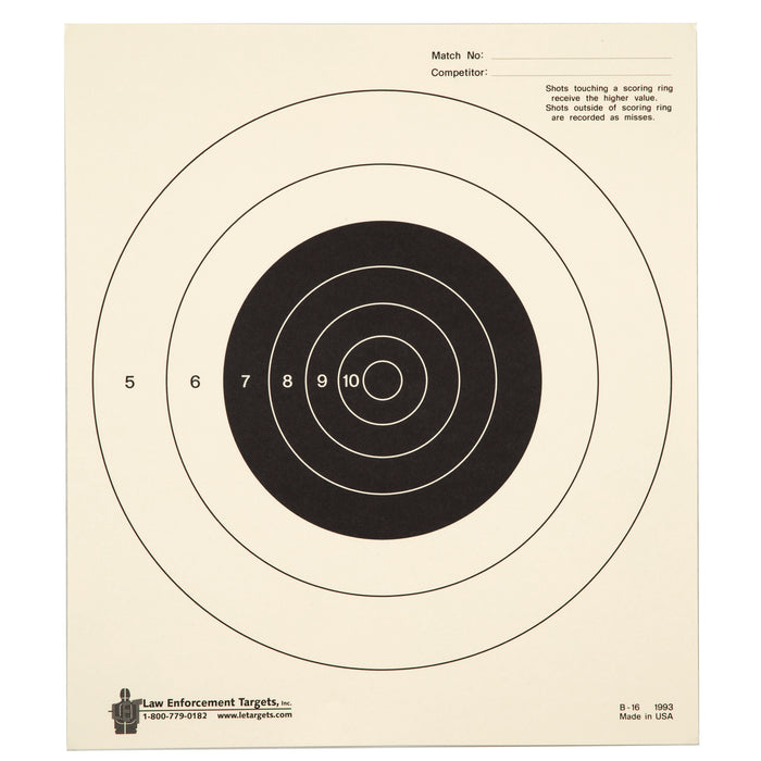 Action Target Inc B-16, Action B-16-100  Bullseye On Tag Paper      100 Bx