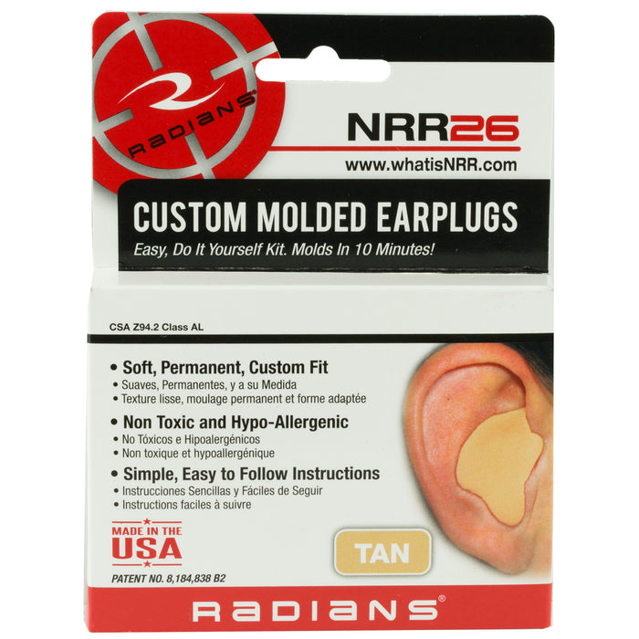 Radians Custom Molded, Rad Cep002t  Cust Molded Earplugs Tan
