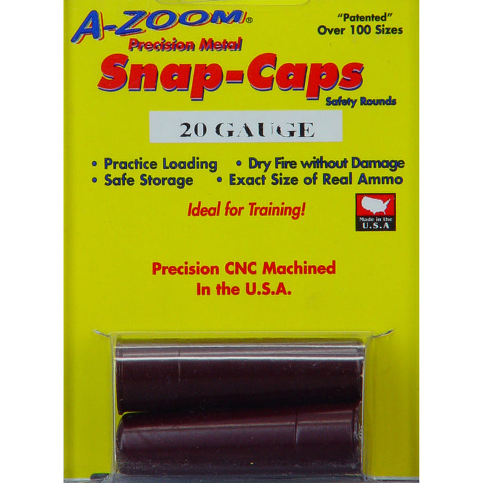A-zoom Shotgun Snap Caps, Azoom 12213      Snap Caps 20 Ga               2pk