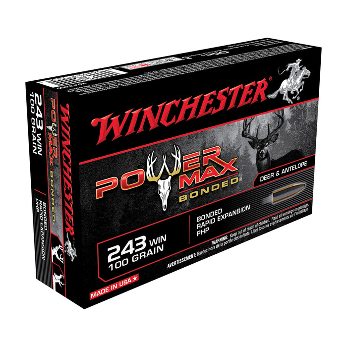 Winchester Ammo Power Max Bonded, Win X2432bp       243    100pmb      20/10