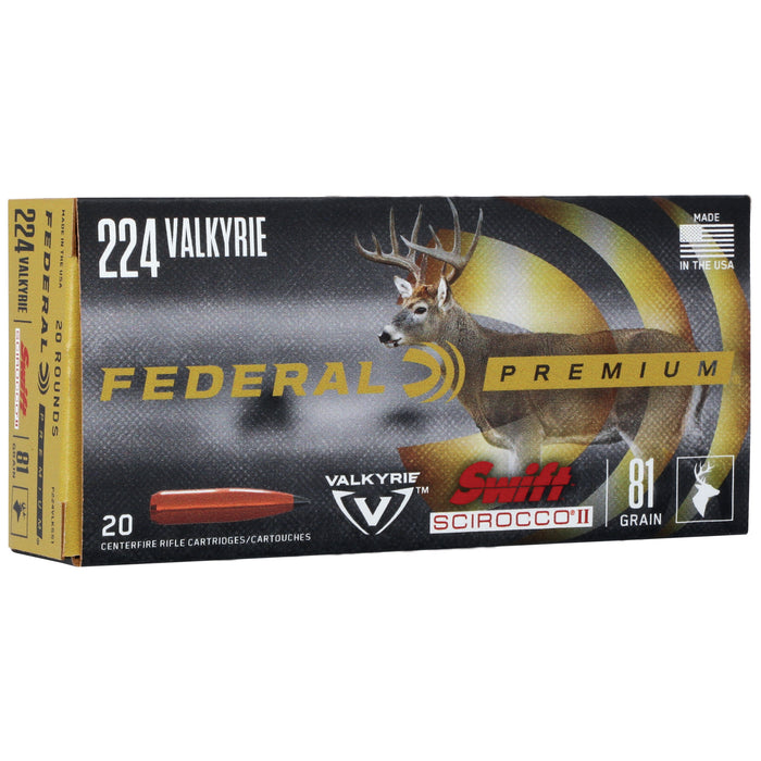 Federal Premium, Fed P224vlkss1     224val   81 Swft Scir    20/10