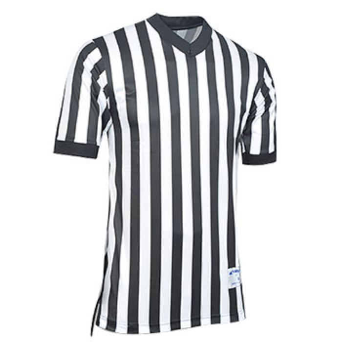 Champro WHISTLE DRI GEAR Basketball Ref Jersey Blk Wht