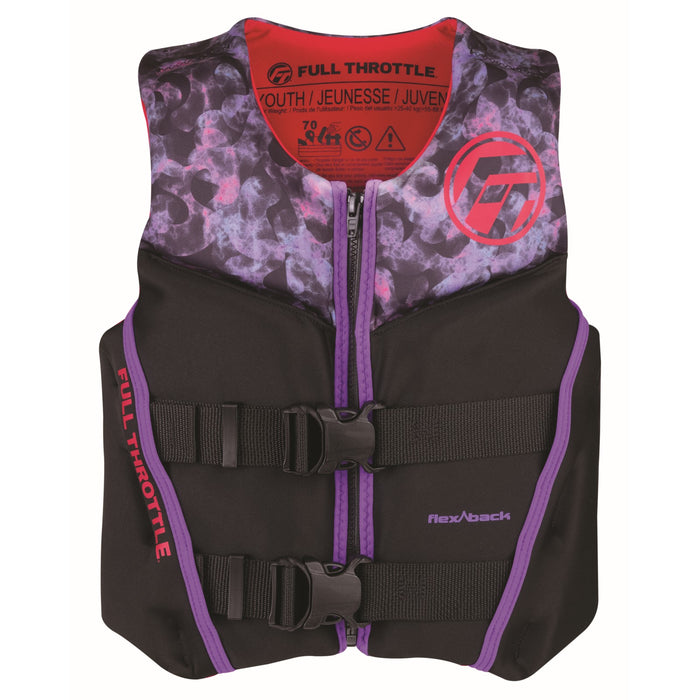 Full Throttle Youth Rapid-Dry Flex-Back Life Jacket