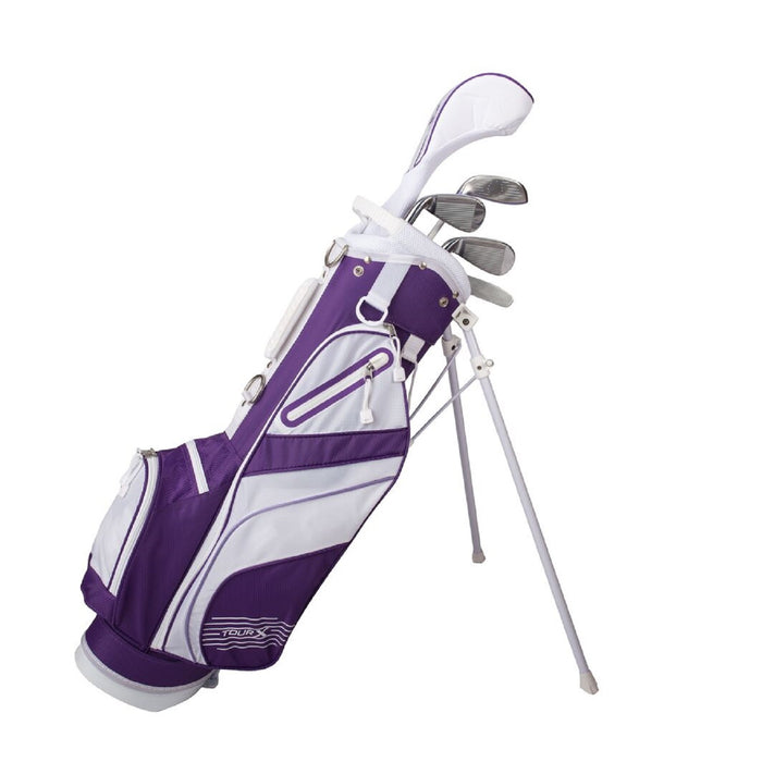 Tour X Size 2 Purple 5pc Jr Golf Set w Stand Bag