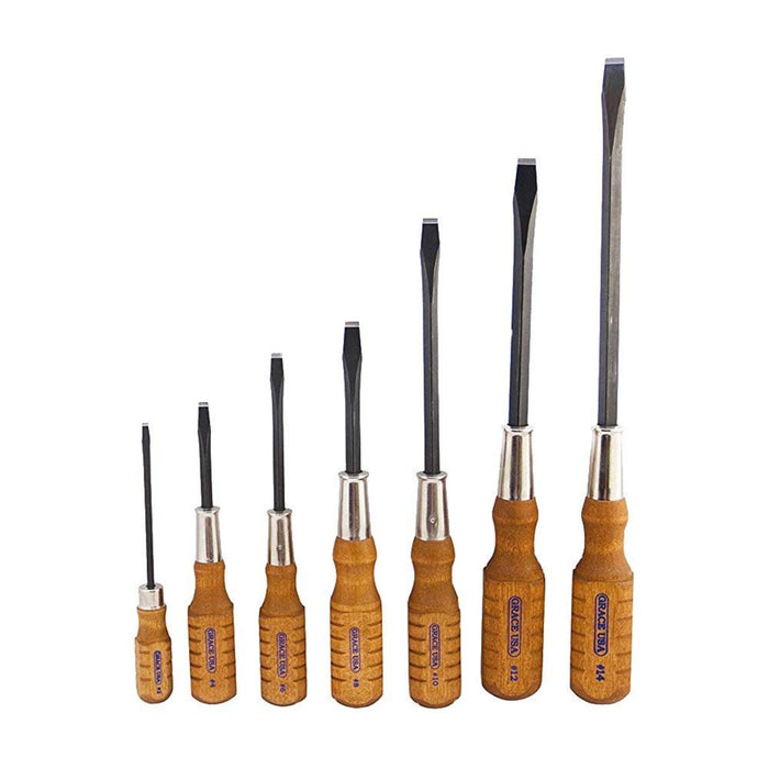 Grace USA 7 Piece Wood Screw Screwdriver Set