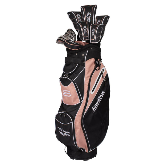 Tour Edge Moda Silk Womens Golf Set-Black-Rose Gold-RH