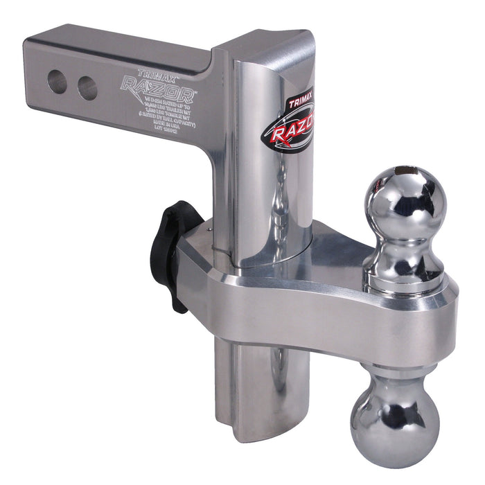 Trimax TRZ8AL Razor 8in Aluminum Adjust Hitch-Dual Ball