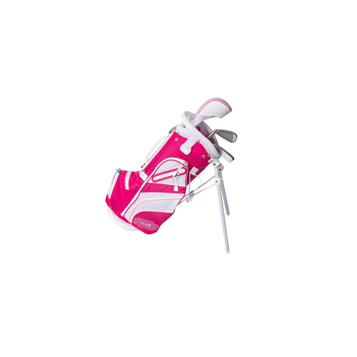 Tour X Size 0 Pink 3pc Jr Golf Set w Stand Bag