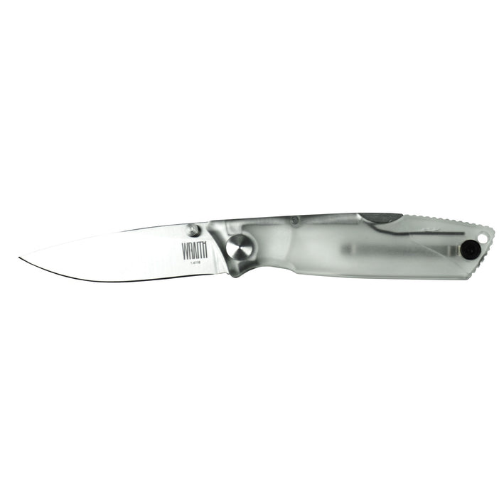 Ontario Wraith Ice Folder 2.6 in Blade Clear Handle