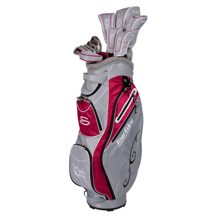 Tour Edge Moda Silk Womens Golf Set-Silver-Ruby-RH